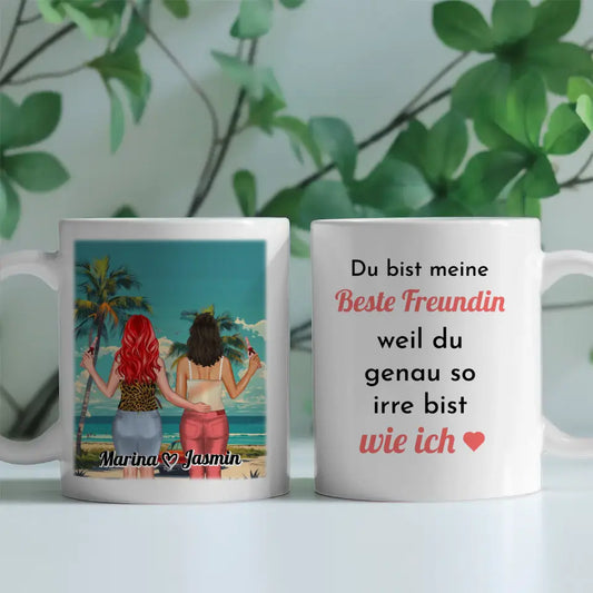 Freundinnen Tasse 2 Personen Miami Beach Du bist Irre wie Ich