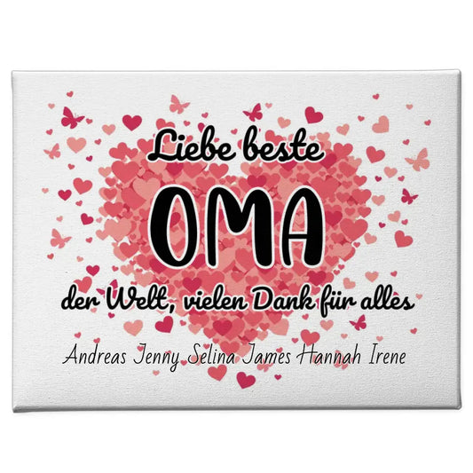 Oma Leinwand Personalisiert Beste Oma der Welt Danke für alles