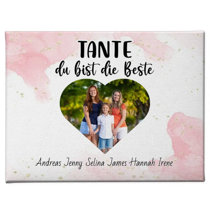 Personalisierte Tante Leinwand Tante du Bist die Beste