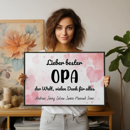 Poster für Bester Opa der Welt Danke für alles Personalisiert