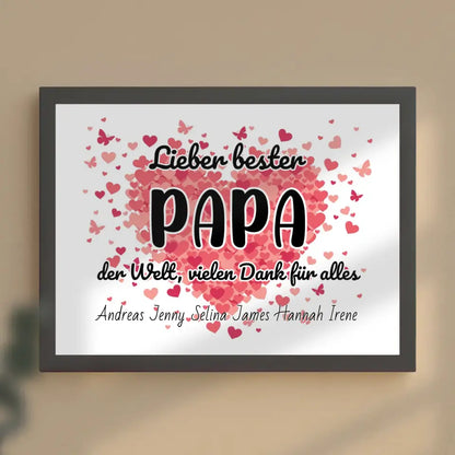 Poster für Bester Papa der Welt Danke für alles Personalisiert