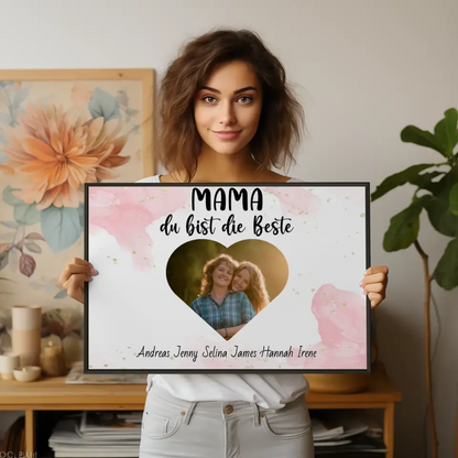 Personalisiertes Mama Poster Mama du Bist die Beste