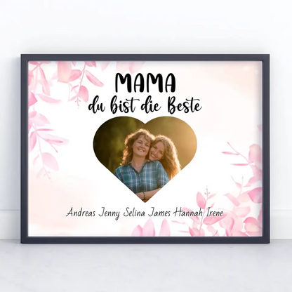 Mama Poster Mama du Bist die Beste Personalisiert