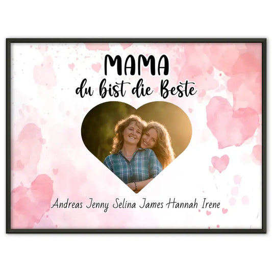 Personalisiertes Poster Mama du Bist die Beste