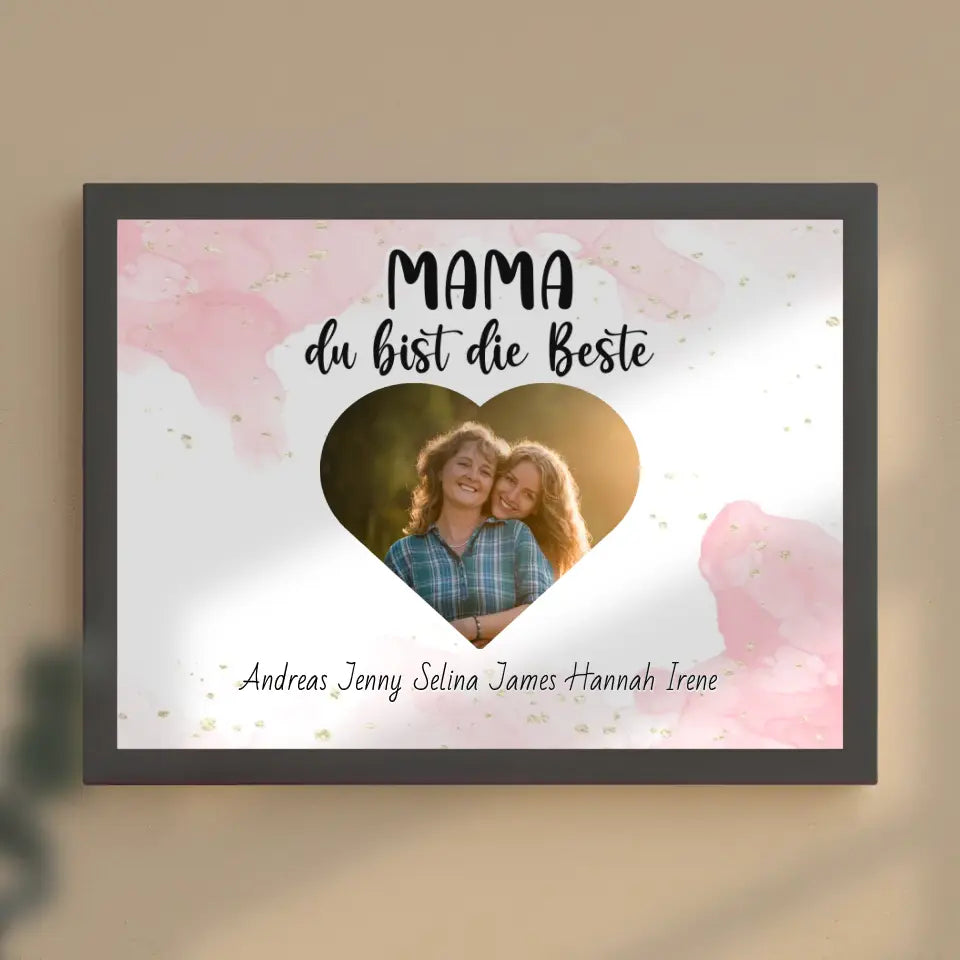 Personalisiertes Mama Poster Mama du Bist die Beste