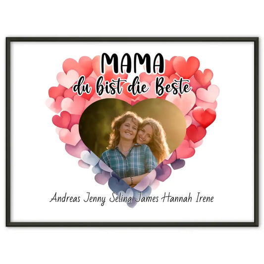 Poster Mama du Bist die Beste Personalisiert