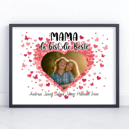 Mama Poster Personalisiert Mama du Bist die Beste