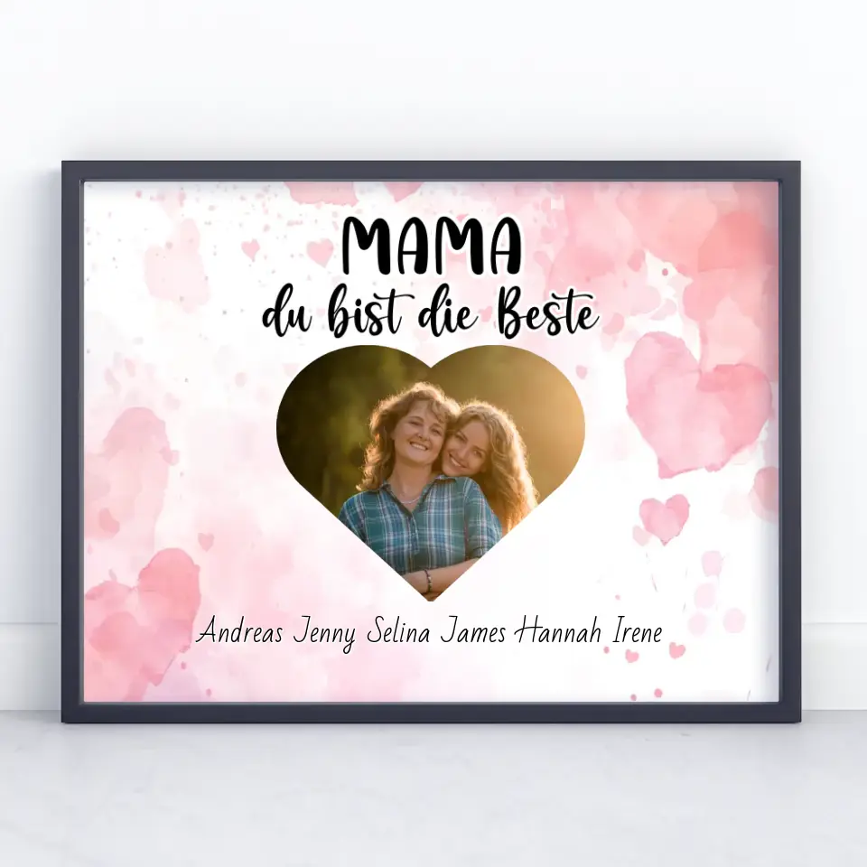 Personalisiertes Poster Mama du Bist die Beste