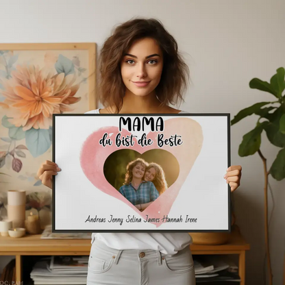 Poster für Mama du Bist die Beste Personalisiert