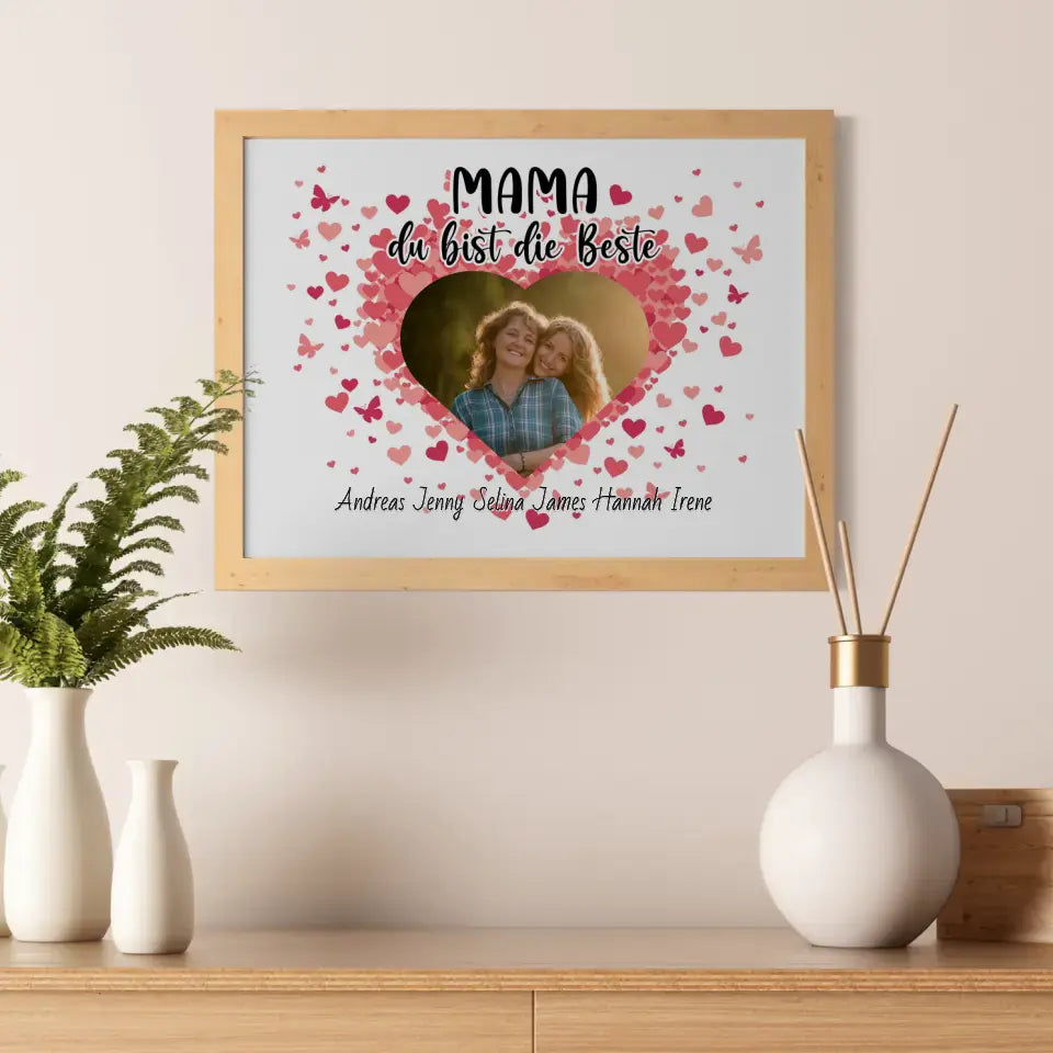 Mama Poster Personalisiert Mama du Bist die Beste