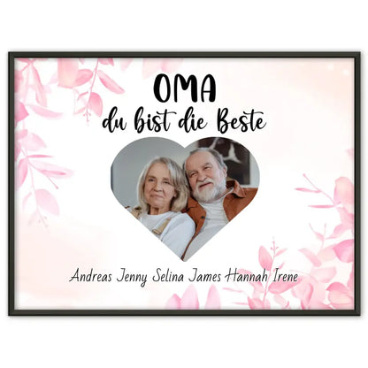 Oma Poster Oma du Bist die Beste Personalisiert