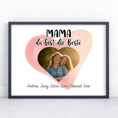 Poster für Mama du Bist die Beste Personalisiert