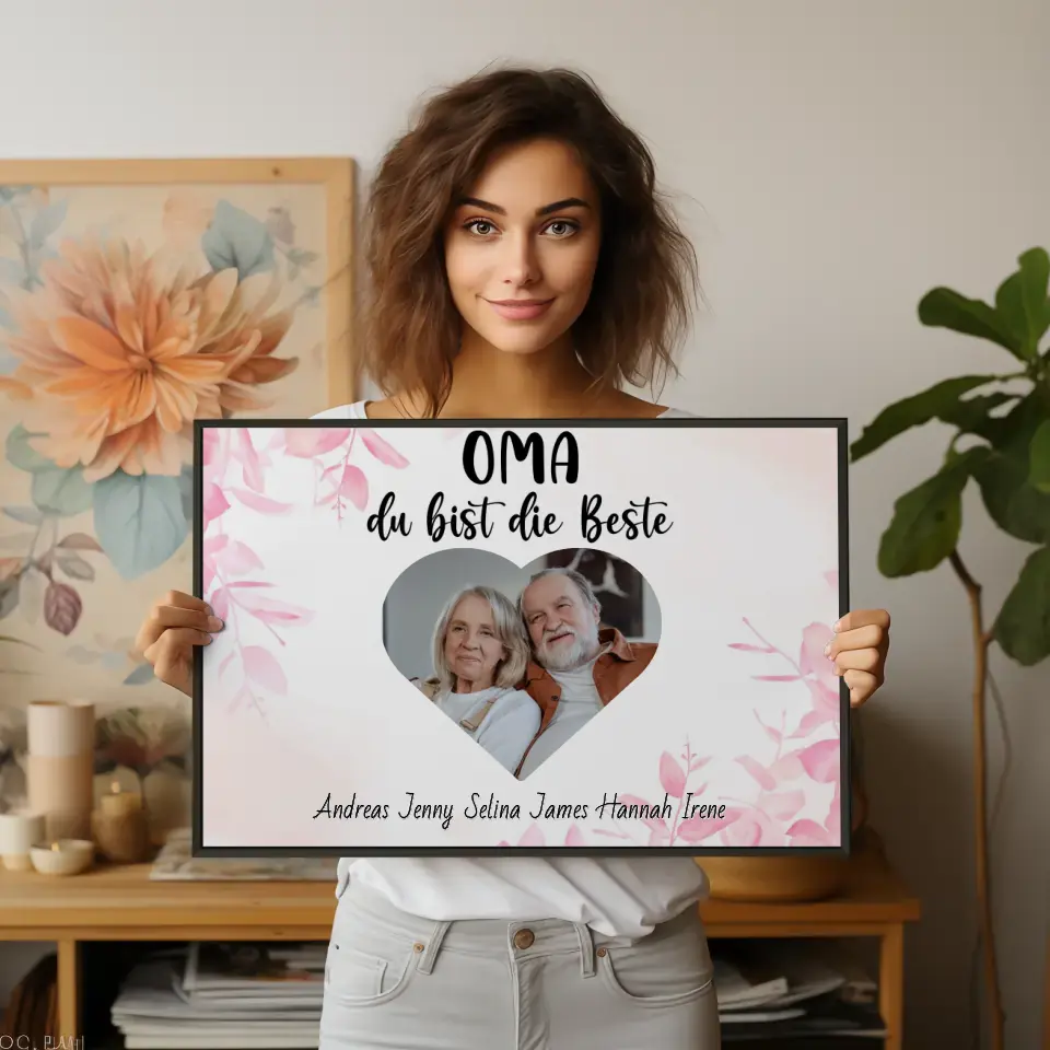 Oma Poster Oma du Bist die Beste Personalisiert