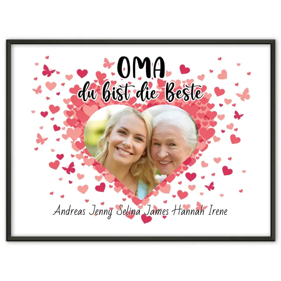 Oma Poster Personalisiert Oma du Bist die Beste