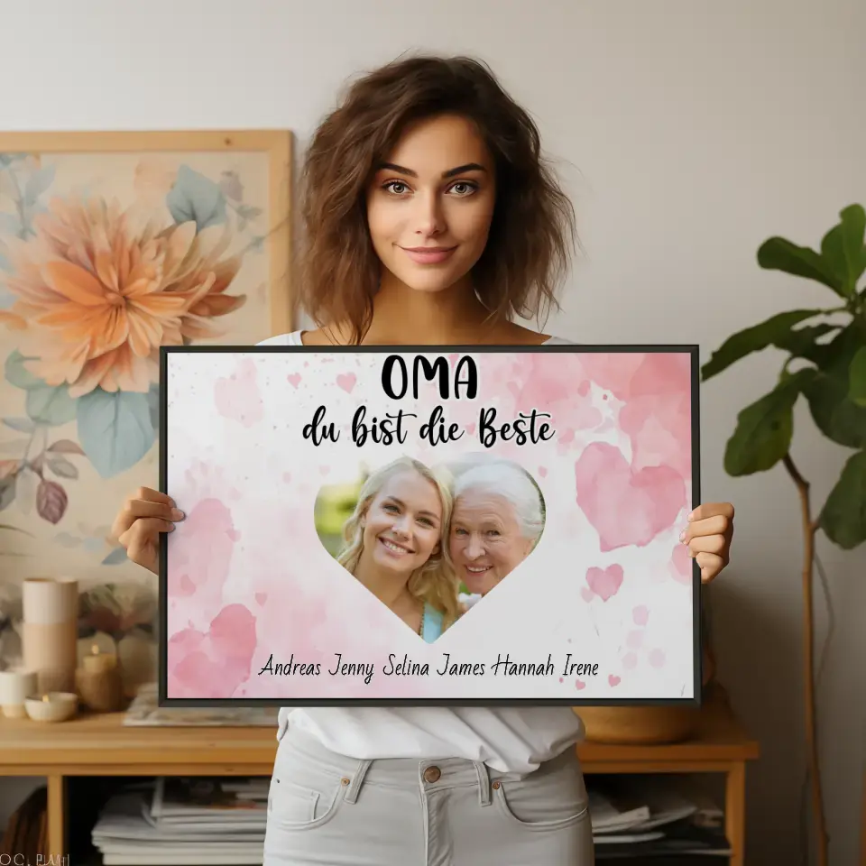 Personalisiertes Poster Oma du Bist die Beste