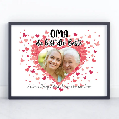 Oma Poster Personalisiert Oma du Bist die Beste