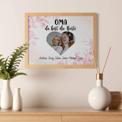 Oma Poster Oma du Bist die Beste Personalisiert