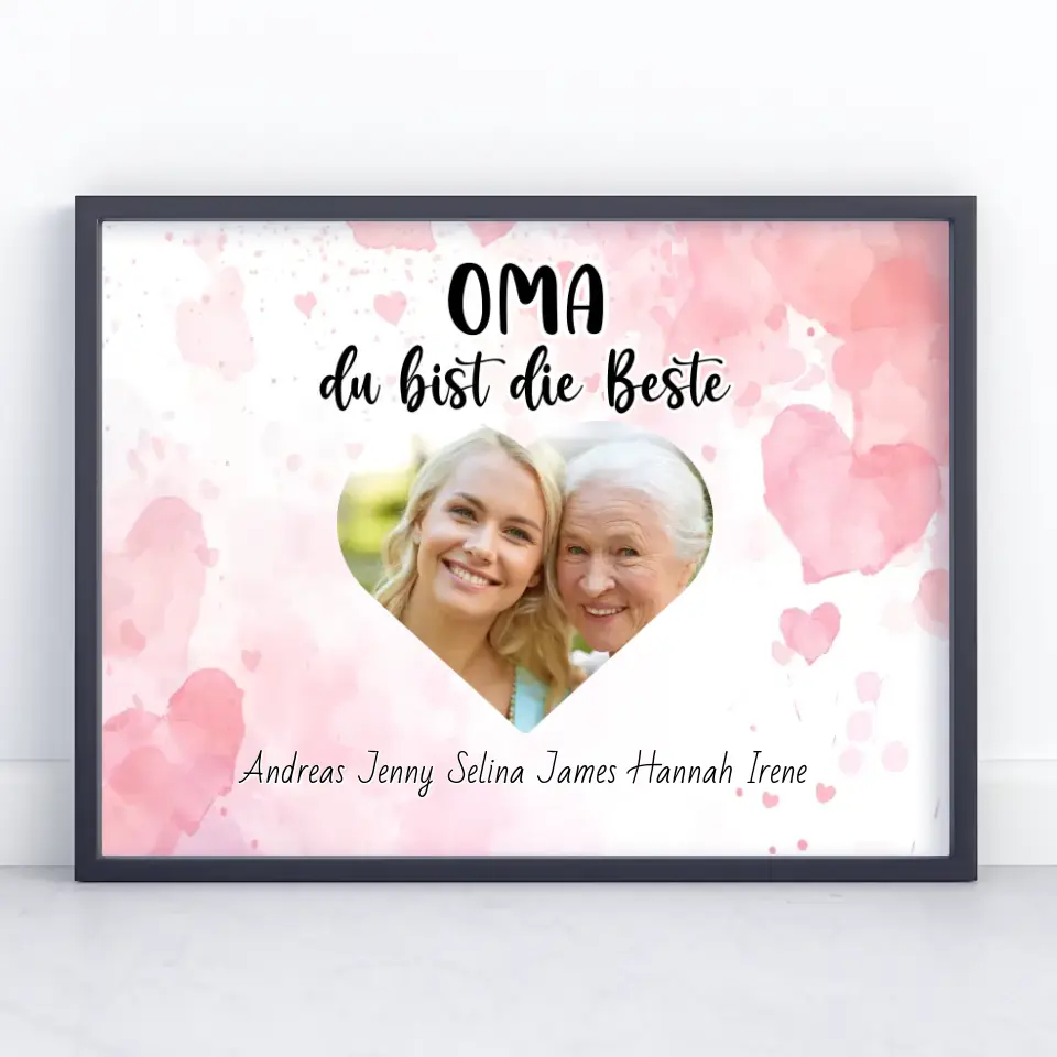 Personalisiertes Poster Oma du Bist die Beste