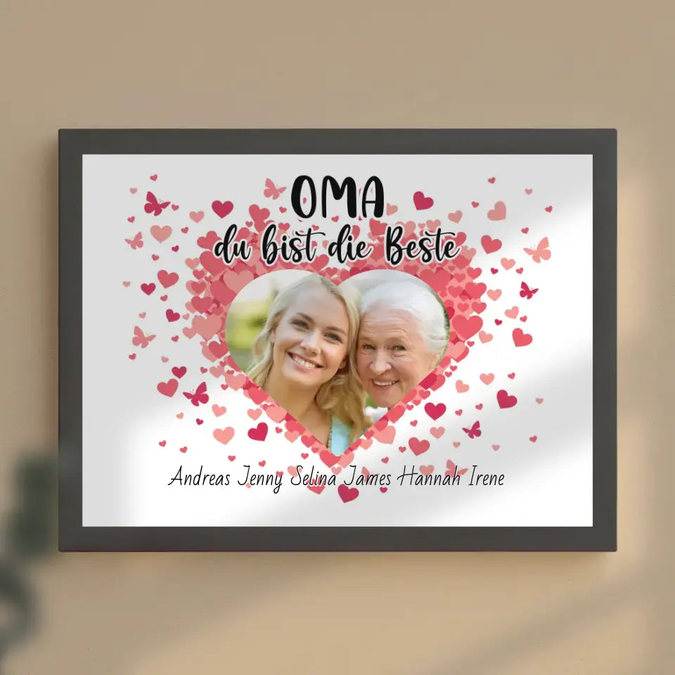 Oma Poster Personalisiert Oma du Bist die Beste