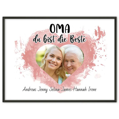 Familien Poster Oma du Bist die Beste