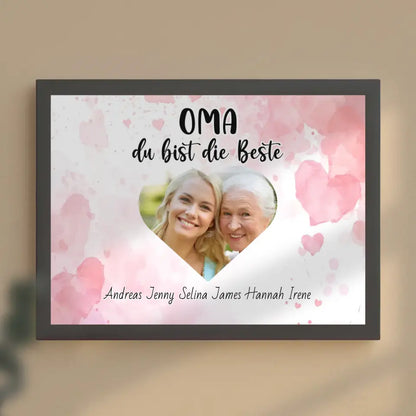 Personalisiertes Poster Oma du Bist die Beste