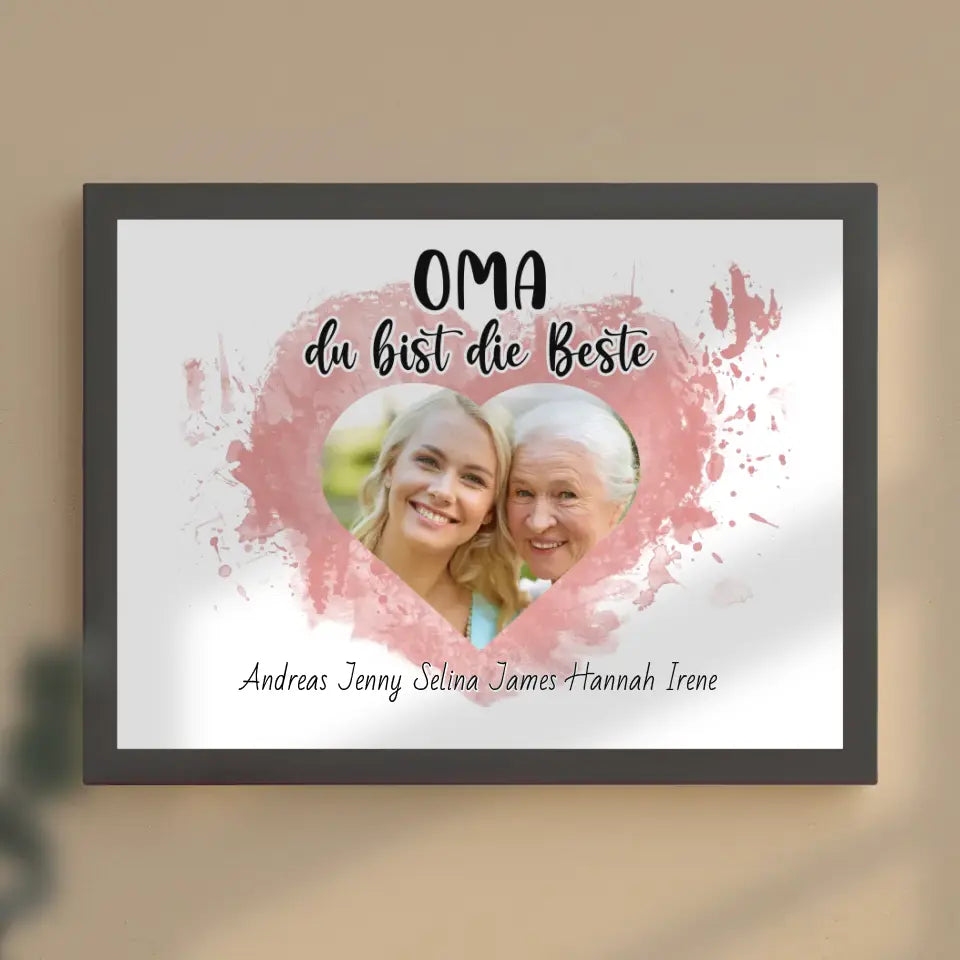 Familien Poster Oma du Bist die Beste