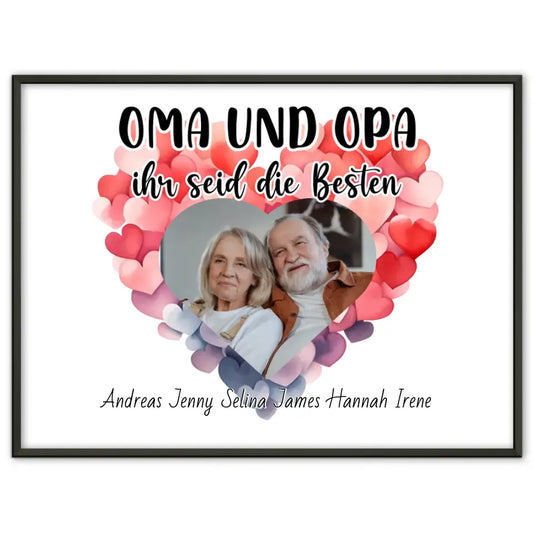 Poster Oma und Opa Ihr seid die Besten Personalisiert