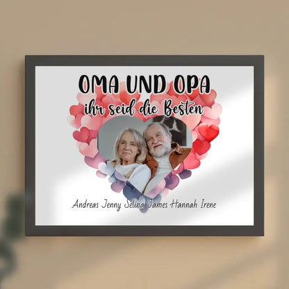 Poster Oma und Opa Ihr seid die Besten Personalisiert