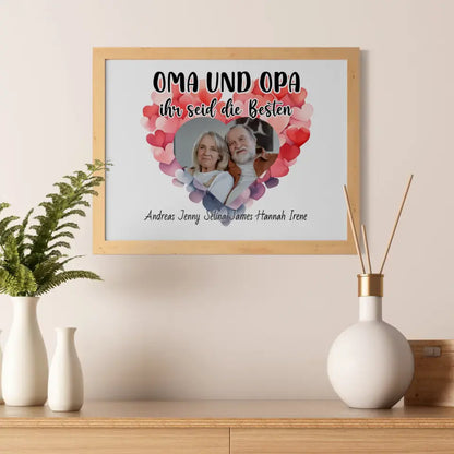 Poster Oma und Opa Ihr seid die Besten Personalisiert