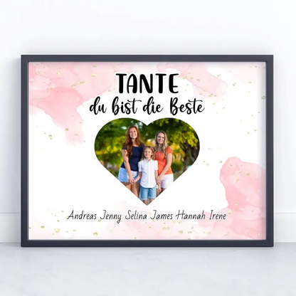 Personalisiertes Tante Poster Tante du Bist die Beste