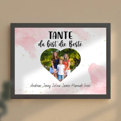 Personalisiertes Tante Poster Tante du Bist die Beste