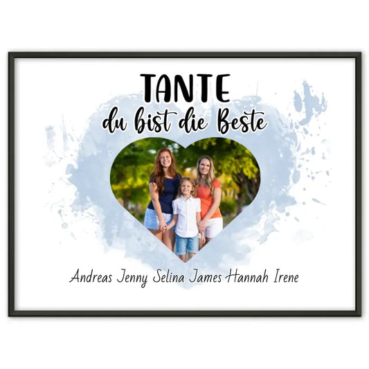 Poster mit Namen Tante du Bist die Beste Personalisiert