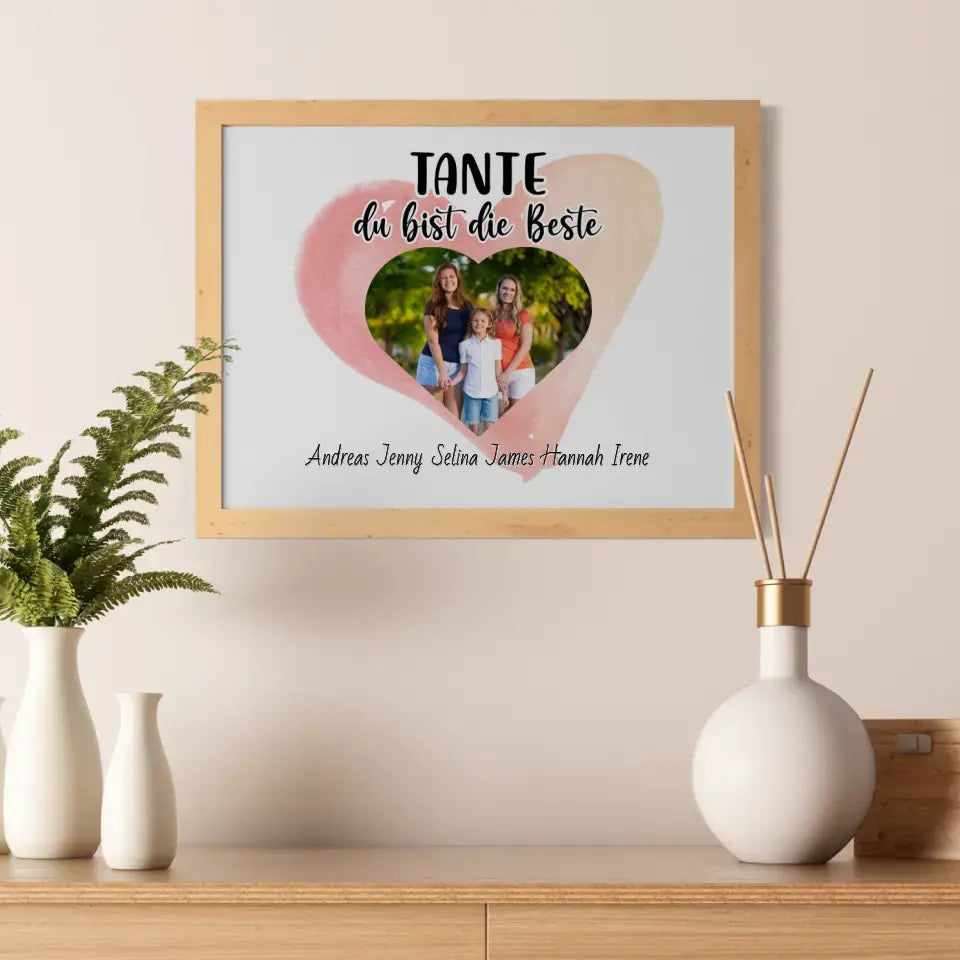 Poster für Tante du Bist die Beste Personalisiert