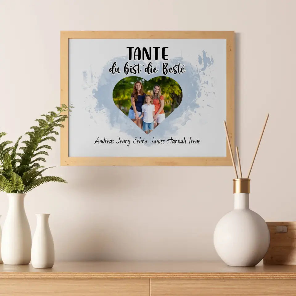 Poster mit Namen Tante du Bist die Beste Personalisiert