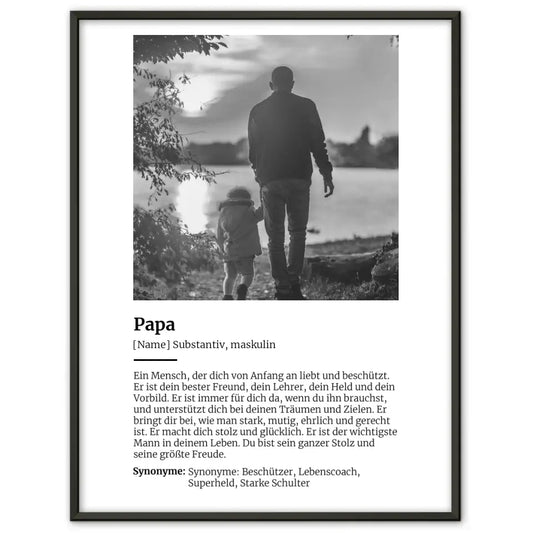 Personalisiertes Poster Definition Papa Mit Name und Foto