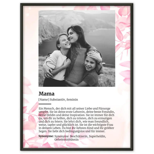 Poster personalisiert Definition Mama Mit Name