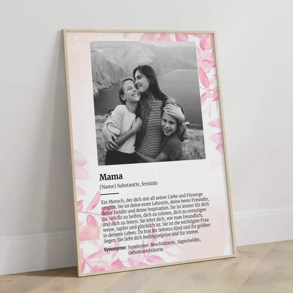 Poster personalisiert Definition Mama Mit Name