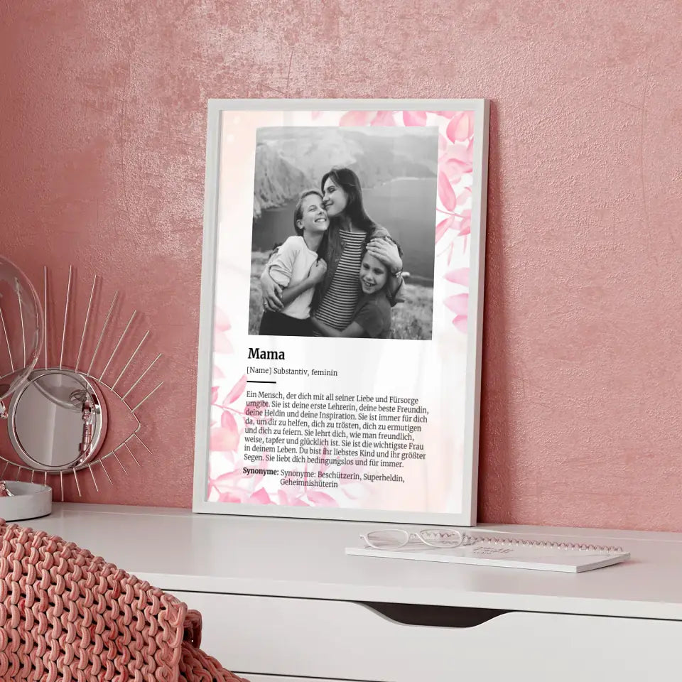 Poster personalisiert Definition Mama Mit Name