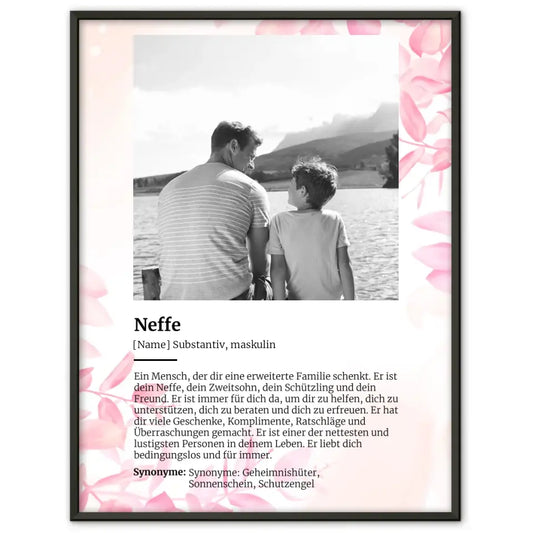 Poster personalisiert Definition Neffe Mit Name