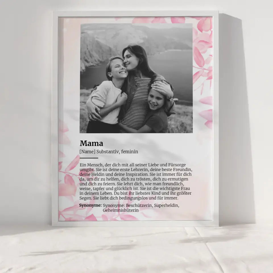 Poster personalisiert Definition Mama Mit Name