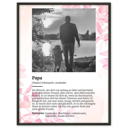 Poster personalisiert Definition Papa Mit Name