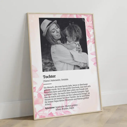 Poster personalisiert Definition Tochter Mit Name