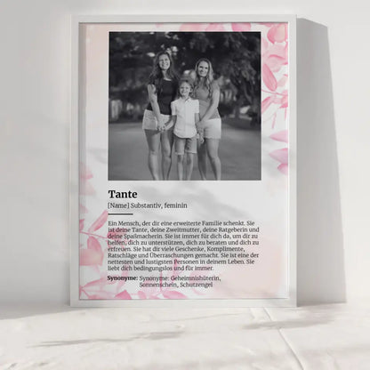 Poster personalisiert Definition Tante Mit Name