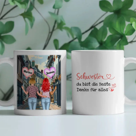 Tasse Schwesterherz Du bist die Beste Schwester Altstadt