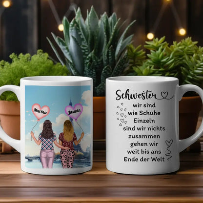 Tasse Für Schwester Schwestern sind wie Schuhe Dubai Burj Khalifa