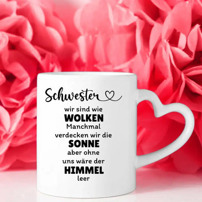 Schwesterherz Tasse Schwestern sind wie Wolken Italien