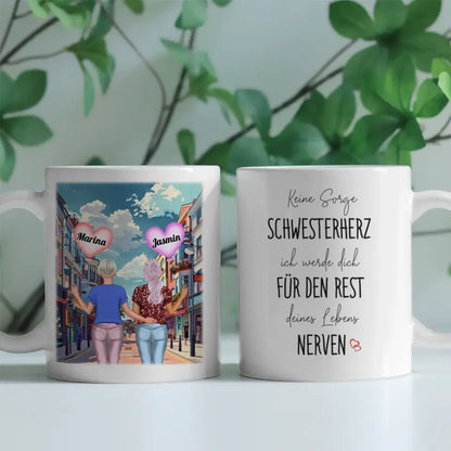 Schwester Tasse Keine Sorge Schwesterherz New Yoek Timesquare