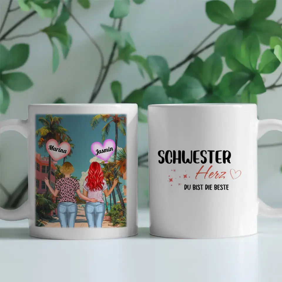 Tasse Schwesterherz Schwester Du bist die beste New York Broadway