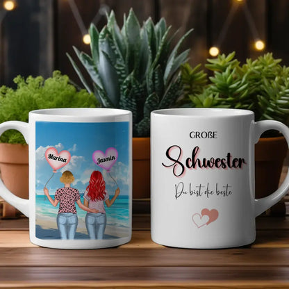 Schwesterherz Tasse Große Schwester Du bist die beste Miami Beach