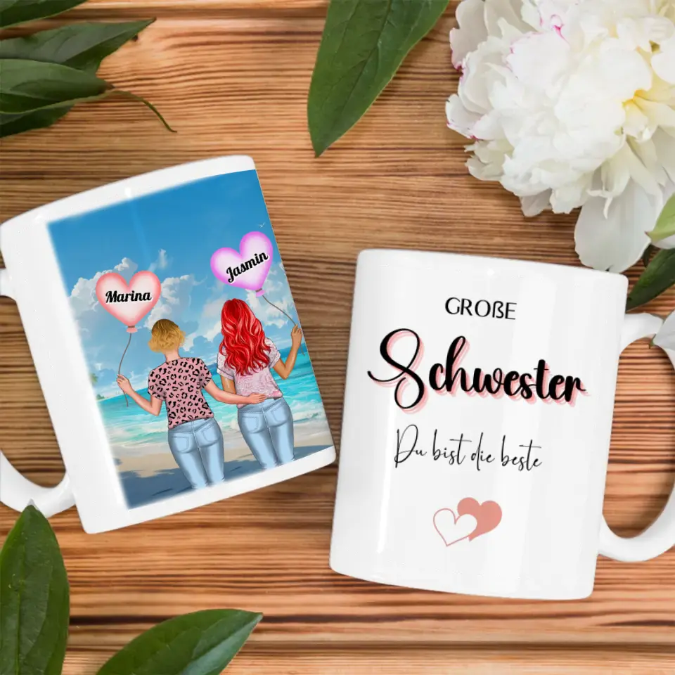 Schwesterherz Tasse Große Schwester Du bist die beste Miami Beach